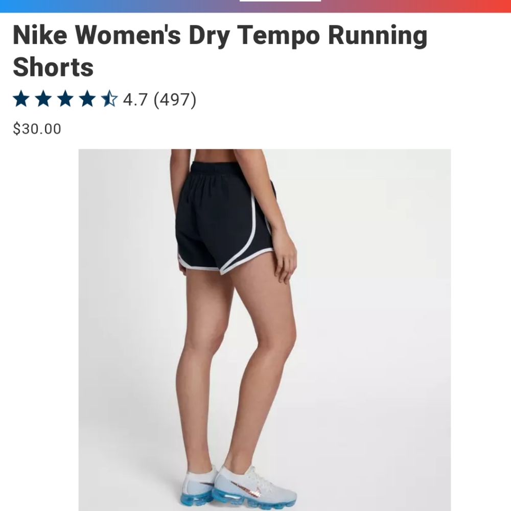 Nike Dri Fit Tempo Running Short Sz Large